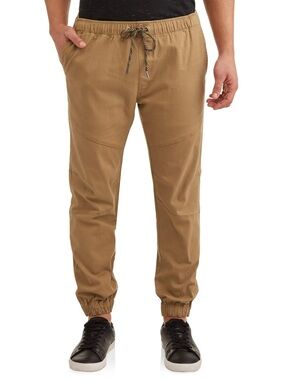 Vogue Men's Drawstring Joggers in Tan